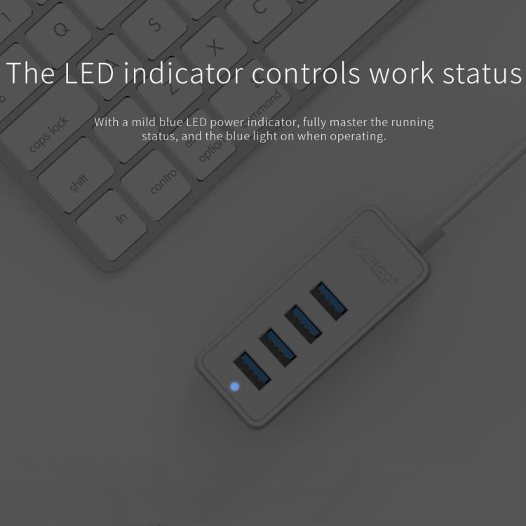 ORICO W5P-U3-30 4-Port USB 3.0 Desktop HUB with 30cm Micro USB Cable Power Supply, W5P-U3-30 Black