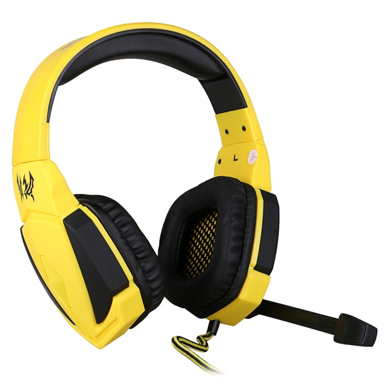 KOTION EACH G4000 USB Version Stereo Gaming Headphone Headset Headband with Microphone Volume Control LED Light for PC Gamer,Cable Length: About 2.2m
