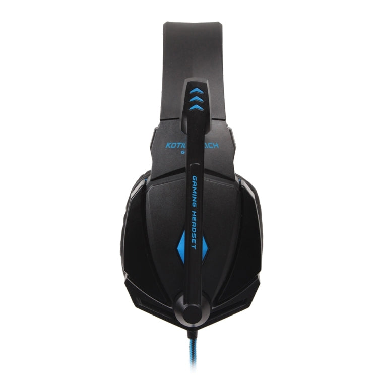 KOTION EACH G4000 Stereo Gaming Headphone Headset Headband with Mic Volume Control LED Light for PC Gamer,Cable Length: About 2.2m(White + Red)