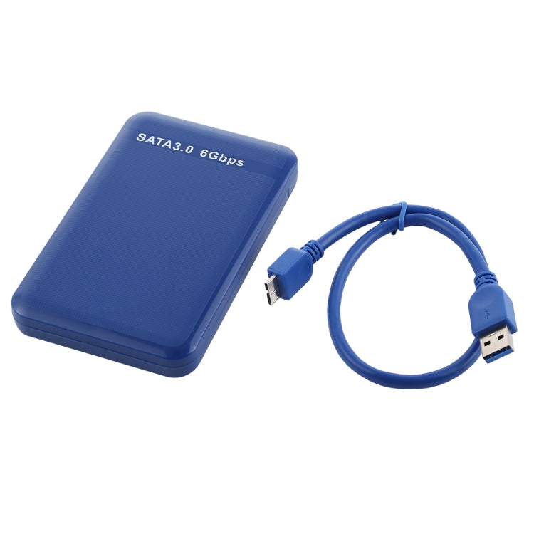 2.5 inch HDD Enclosure 6Gbps SATA 3.0 to USB 3.0 Hard Disk Drive Box External Case, Blue