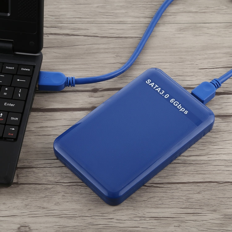 2.5 inch HDD Enclosure 6Gbps SATA 3.0 to USB 3.0 Hard Disk Drive Box External Case, Blue