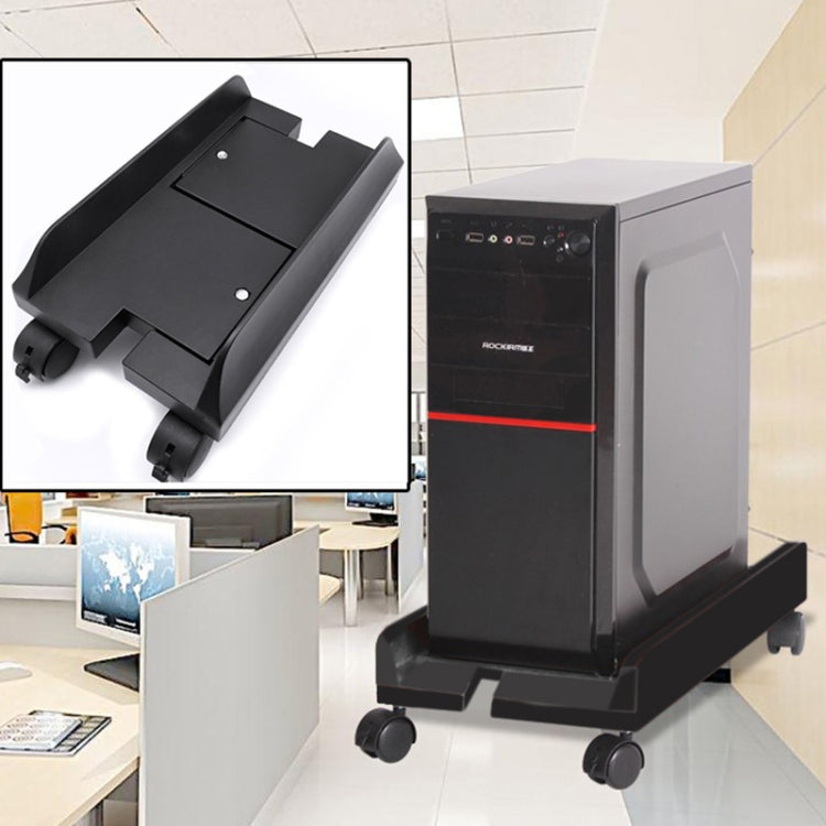Computer Mainframe Host Adjustable Bracket with Wheel, Size: S, H Type (Black), H Type (White)