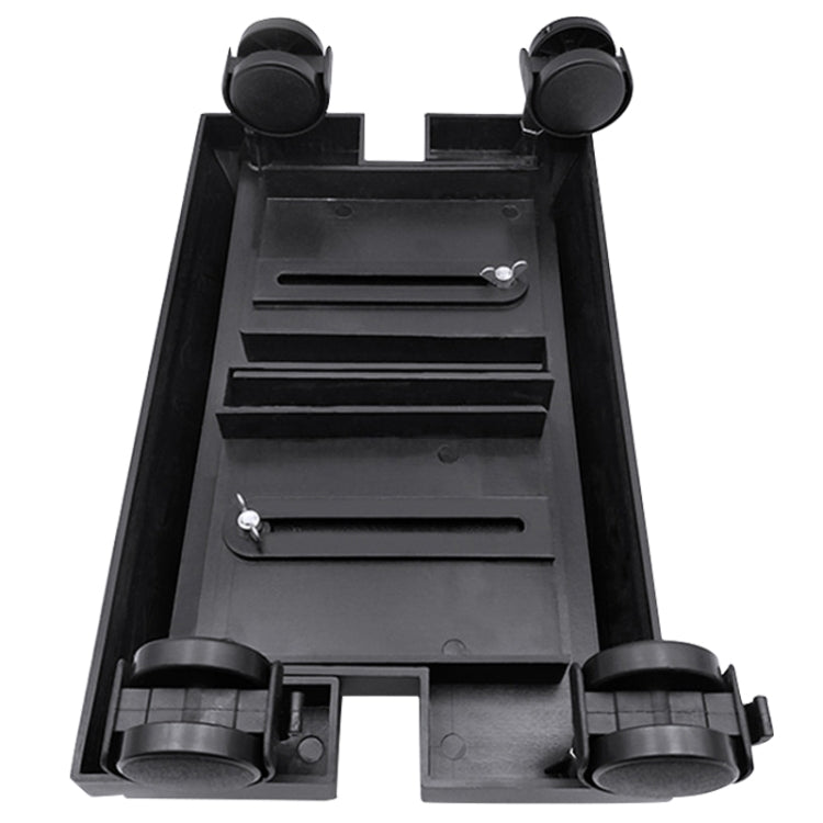 Computer Mainframe Host Adjustable Bracket with Wheel, Size: S, H Type (Black), H Type (White)