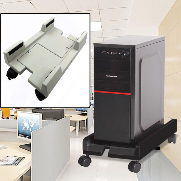Computer Mainframe Host Adjustable Bracket with Wheel, Size: S, H Type (Black), H Type (White)