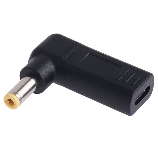 USB-C / Type-C Female to 5.5 x 2.5mm Male Plug Elbow Adapter Connector, 5.5 x 2.5mm Elbow