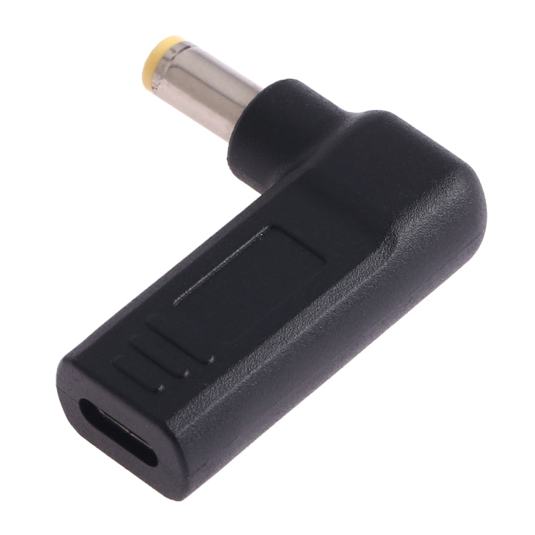 USB-C / Type-C Female to 5.5 x 2.5mm Male Plug Elbow Adapter Connector, 5.5 x 2.5mm Elbow