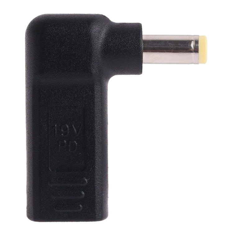 USB-C / Type-C Female to 5.5 x 2.5mm Male Plug Elbow Adapter Connector, 5.5 x 2.5mm Elbow