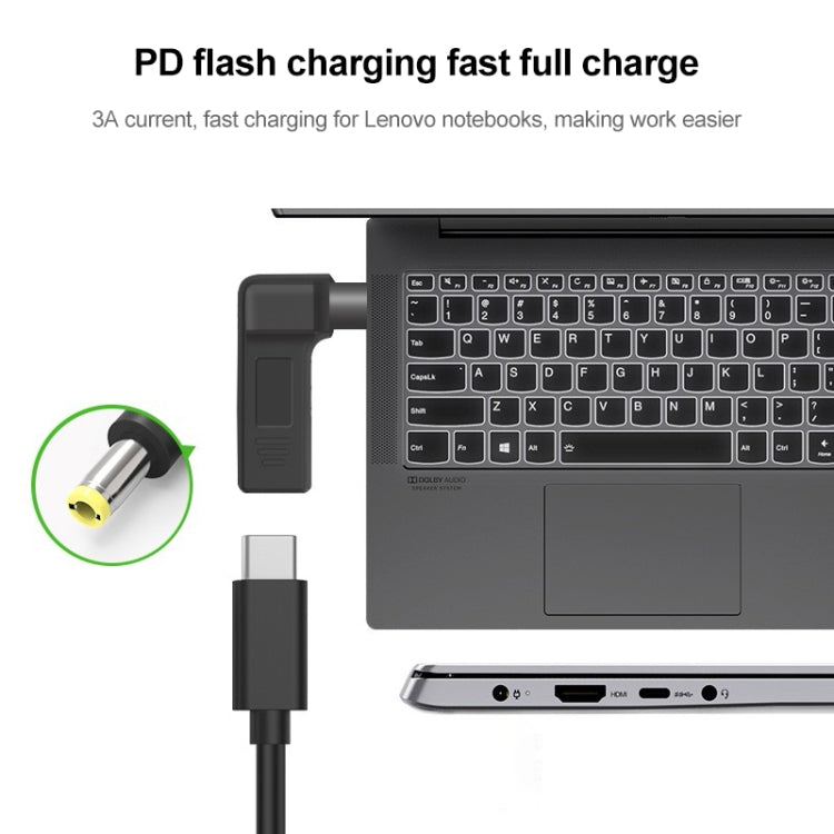 USB-C / Type-C Female to 5.5 x 2.5mm Male Plug Elbow Adapter Connector, 5.5 x 2.5mm Elbow