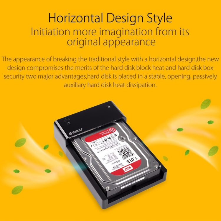 ORICO 6518US3 USB 3.0 Type-B 2.5 / 3.5 inch Tool Free HDD Docking Station External Storage Enclosure Hard Disk Box