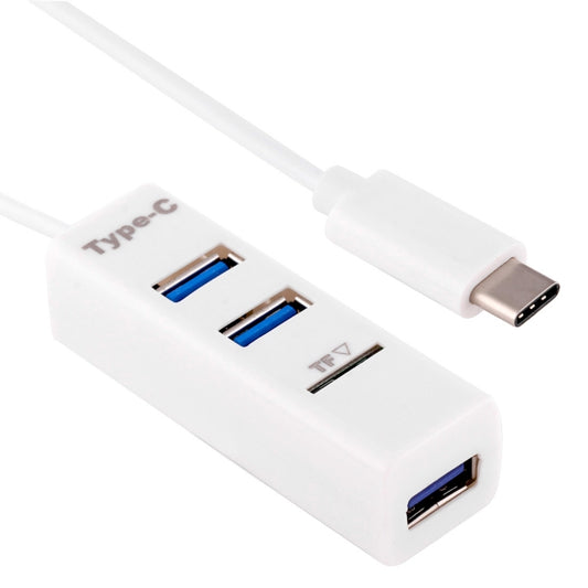 Hub Combo 2-en-1 USB 3.1 USB-C / Type-C vers USB 2.0 3 Ports + Lecteur de Carte TF, 3 Ports USB + Carte TF