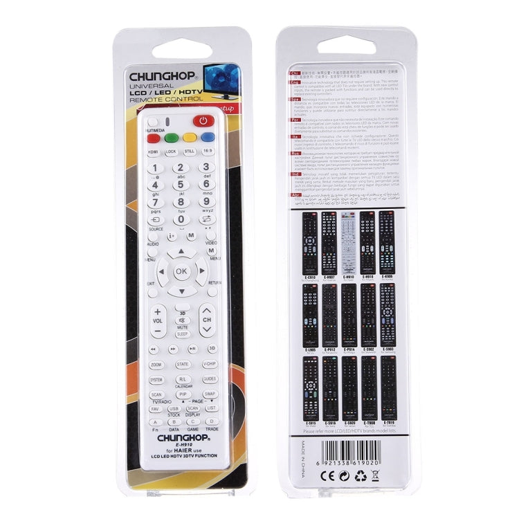 CHUNGHOP E-H910 Universal Remote Controller for HAIER LED LCD HDTV 3DTV, for HAIER TV