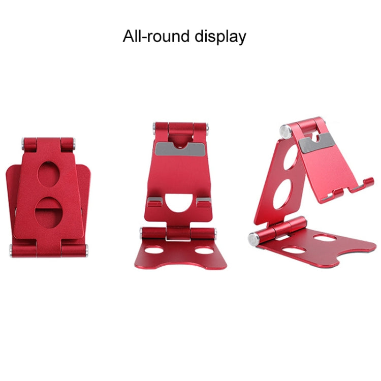 ROOSTAND R2 Aluminum Alloy Mobile Desktop Tablet Bracket Double Folding Lazy Artifact, Size: 6.4x7x9cm, R2 Silver, R2 Black, R2 Champagne Gold, R2 Rose Gold, R2 Rose Red