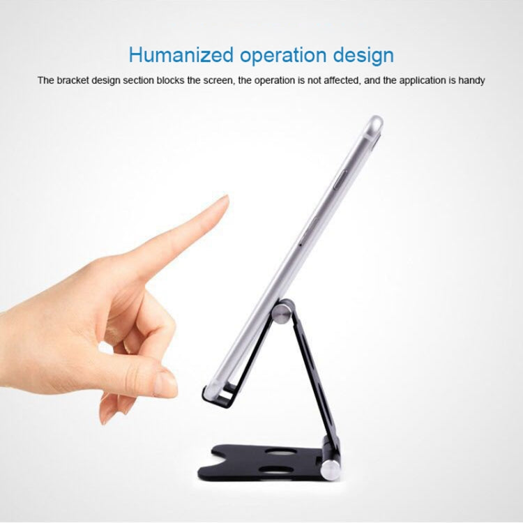 ROOSTAND R2 Aluminum Alloy Mobile Desktop Tablet Bracket Double Folding Lazy Artifact, Size: 6.4x7x9cm, R2 Silver, R2 Black, R2 Champagne Gold, R2 Rose Gold, R2 Rose Red