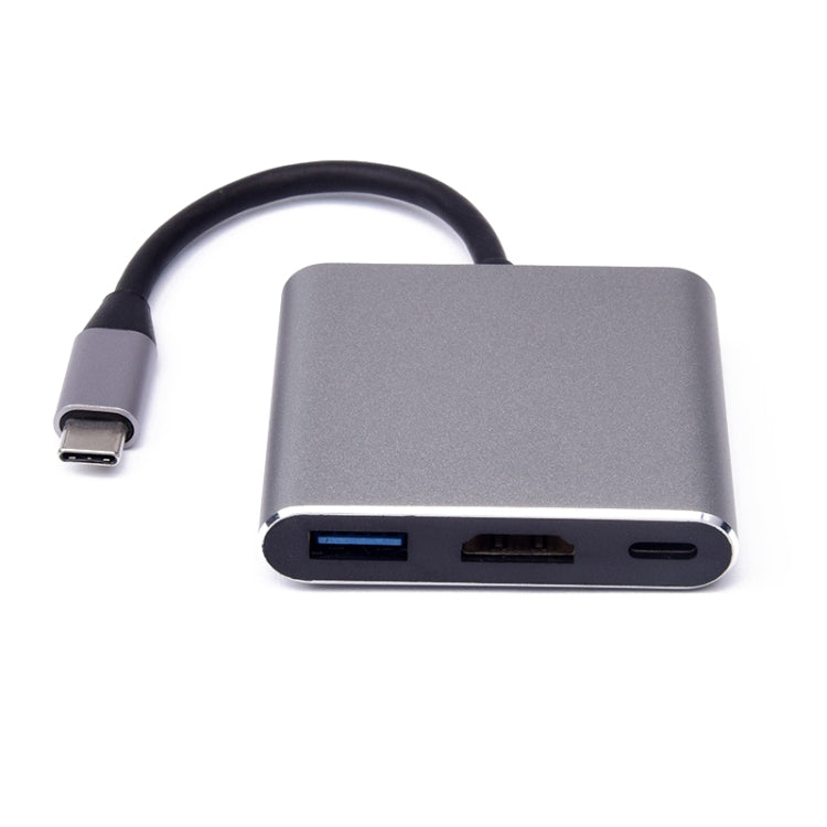 V125 UCB-C / Type-C Male to PD + HDMI + USB 3.0 Female 3 in 1 Converter, 3 in 1