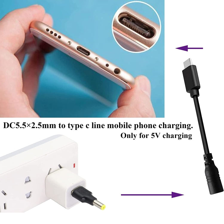 10 PCS 5.5 x 2.5mm Male to USB 2.0 Male DC Power Plug Connector, 5.5 x 2.5mm