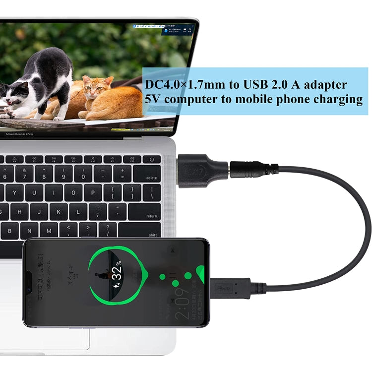 10 PCS 4.0 x 1.7mm Male to USB 2.0 Male DC Power Plug Connector, 4.0 x 1.7mm Male