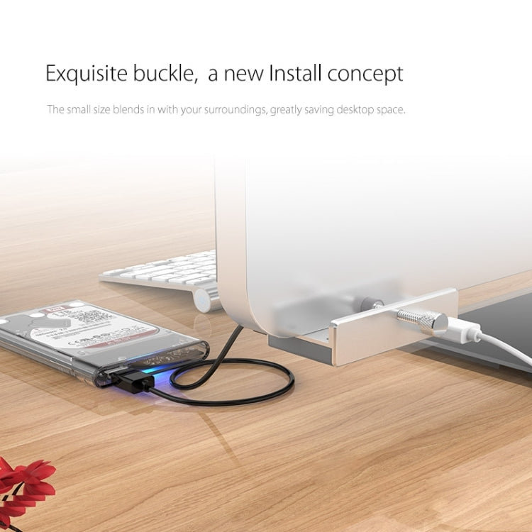 ORICO MH4PU Aluminum Alloy 4 Ports USB 3.0 Clip-type HUB with 1m USB Cable, Clip Width Range: 10-32mm(Black), MH4PU(Black), MH4PU(Silver)