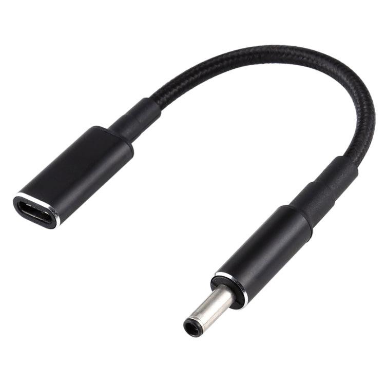 Cable adaptador de nailon trenzado PD 100 W, 18,5-20 V, 4,5 x 0,6 mm a USB-C/Tipo C para Dell (4,5 x 0,6 mm)