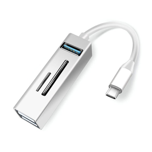 Adaptateur HUB USB-C / Type-C vers USB3.0 + lecteur de carte SD / TF 5 en 1 15102, Type-C