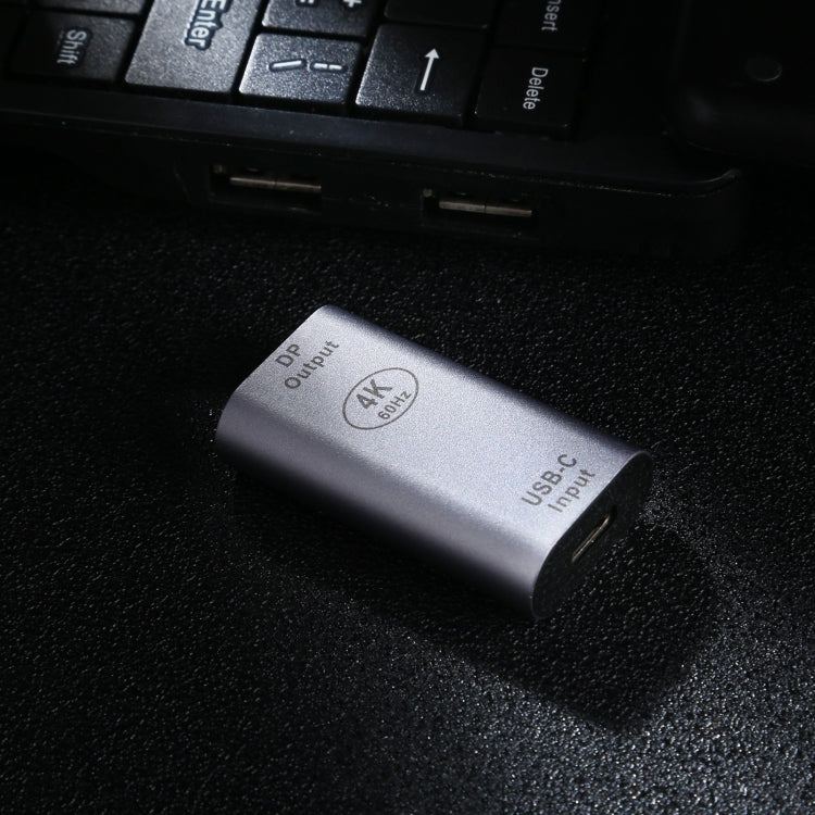 Type-C / USB-C Female to Big DP Female Aluminium Alloy Adapter, Type-C Female to Big DP Female