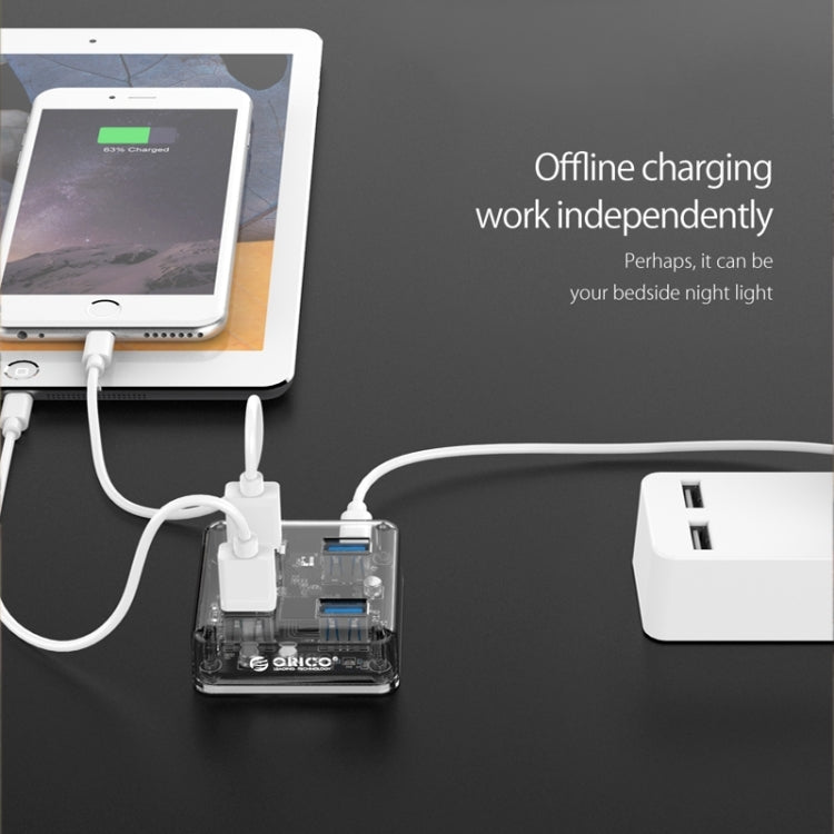 ORICO MH4U-100 USB 3.0 Transparent Desktop HUB with 100cm Micro USB Cable, MH4U-100