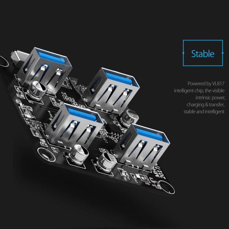 ORICO MH4U-30 USB 3.0 Transparent Desktop HUB with 30cm Micro USB Cable, MH4U-30