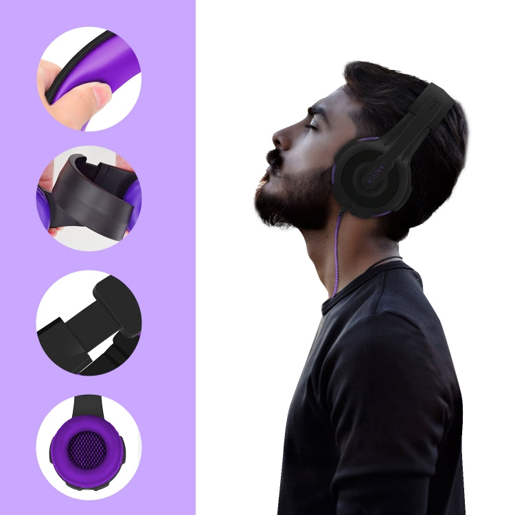 SADES AH-68 3.5mm Plug Wire-controlled E-sports Gaming Headset with Retractable Microphone, Cable Length: 2m