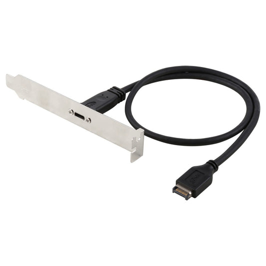 50cm Panel Bracket Header USB-C / Type-C Female to USB 3.1 Type-E Extension Wire Connector Cord Cable, 30cm Type-E