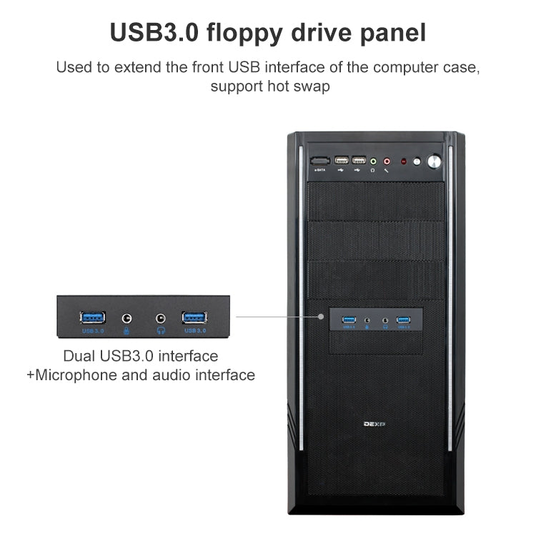 2 Ports + HD-AUDIO USB 3.0 Front Panel Data Hub, 2 Ports + HD-AUDIO