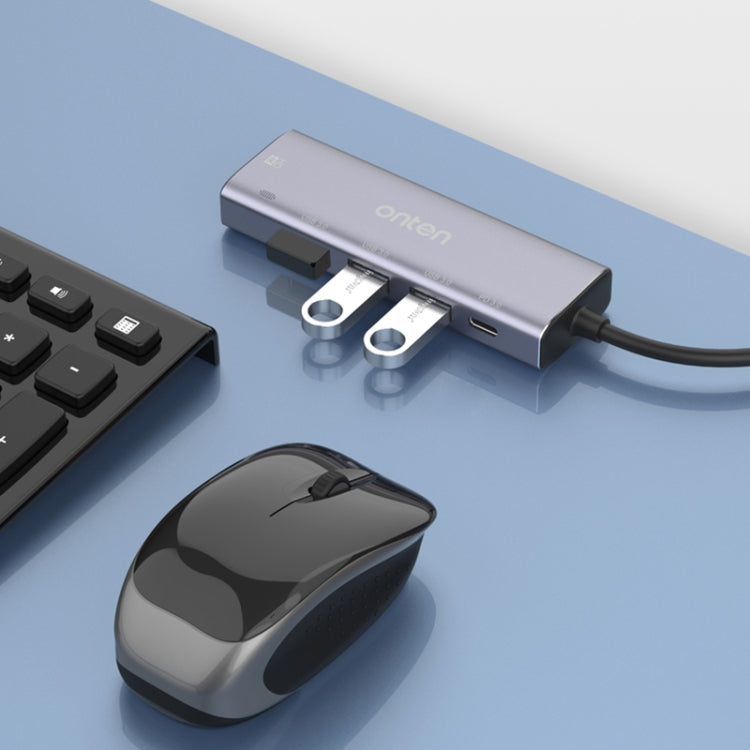 Onten OT-95123 5 in 1 Multifunctional Type-C + USB + HDMI Docking Station, Cable Length: 145mm