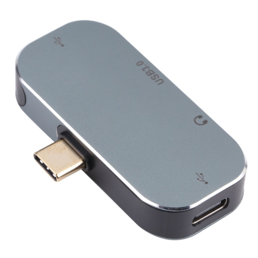 4 in 1 USB-C / Type-C Male to USB-C / Type-C + 3.5mm AUX + USB 3.0 + USB Female Adapter, 3.5mm AUX + USB 3.0