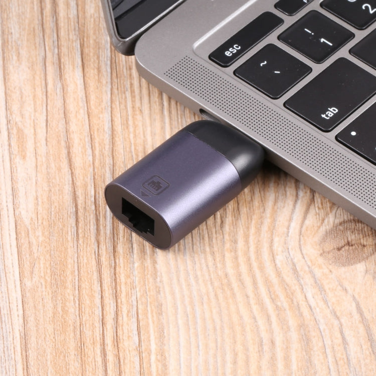 USB-C / Type-C Male to 100M RJ45 Female Adapter, 100M RJ45 Female Adapter