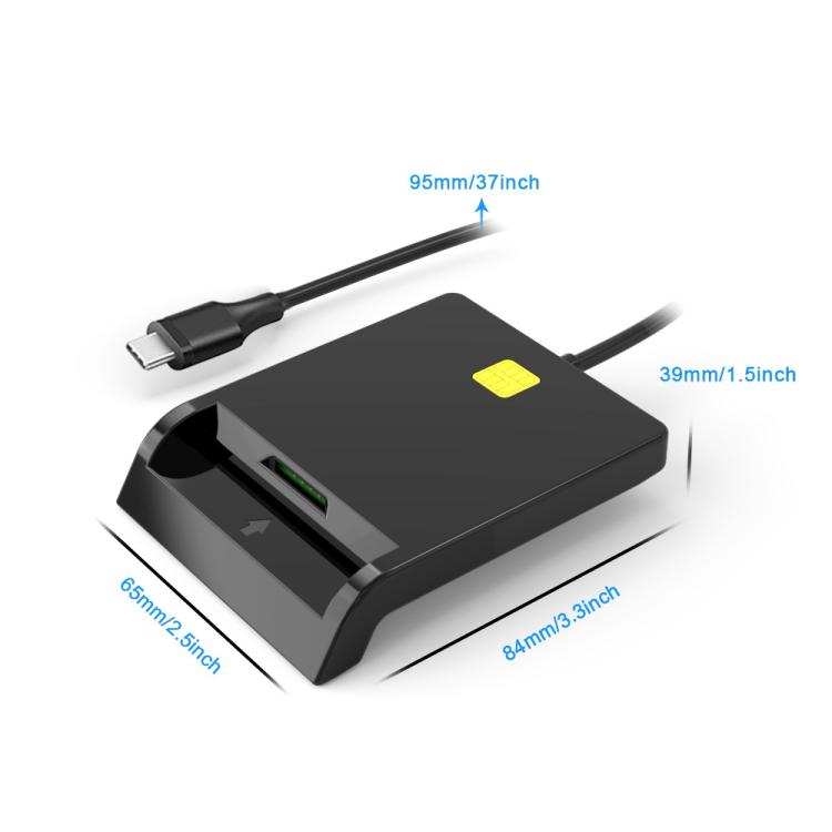 Lecteur de cartes CAC intelligent Rcoketek CR301 de type C, lecteur de cartes bancaires, de cartes SIM et de taxes USB 2.0, type C