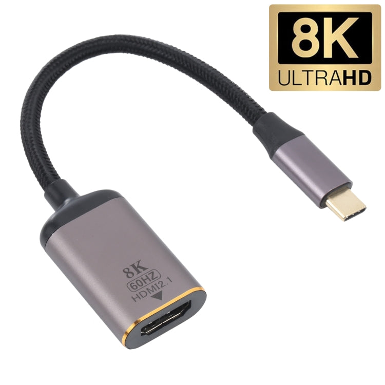 8K 60Hz HDMI Female to USB-C / Type-C Male Adapter Cable, HDMI Female to Type-C Male Cable