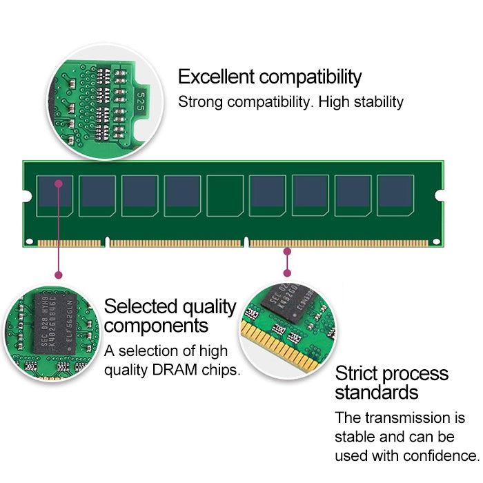 JingHai 1.5V DDR3 1333 / 1600MHz 4GB Memory RAM Module for Desktop PC, 1333 / 1600MHz 4GB