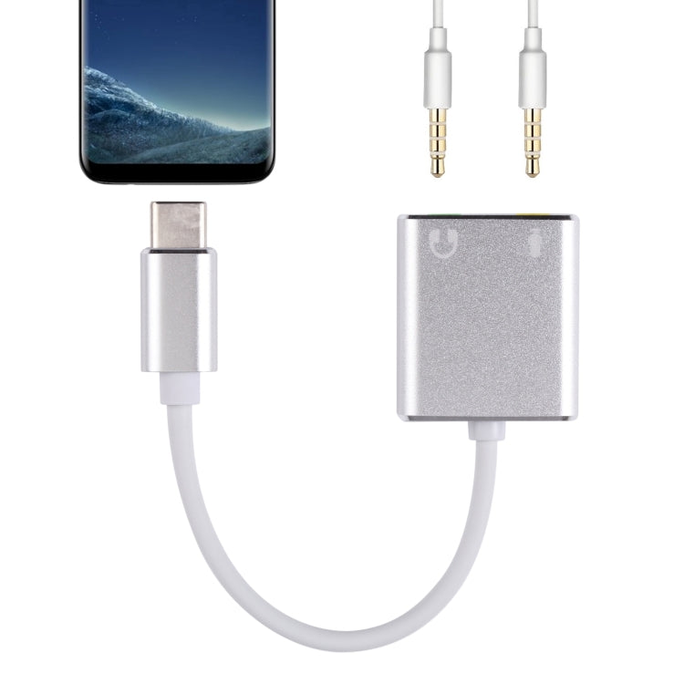 USB-C / Type-C to Jack 3.5mm Earphone Microphone Sound Card, USB Type-C