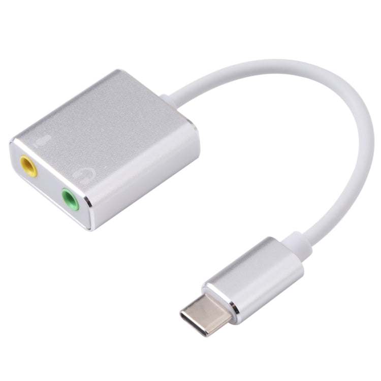 USB-C / Type-C to Jack 3.5mm Earphone Microphone Sound Card, USB Type-C