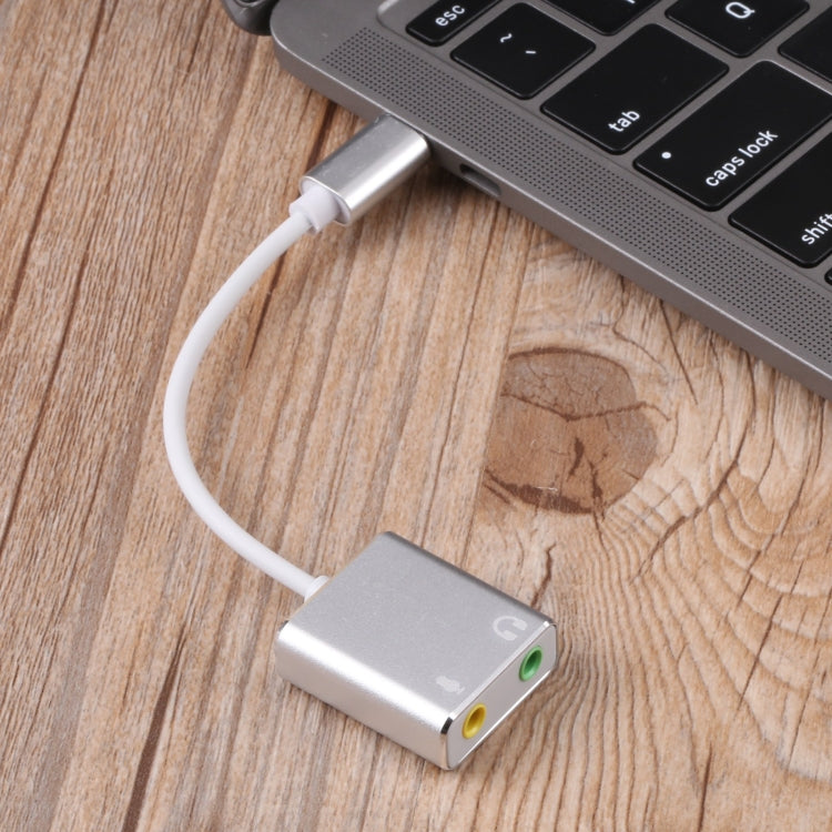 USB-C / Type-C to Jack 3.5mm Earphone Microphone Sound Card, USB Type-C