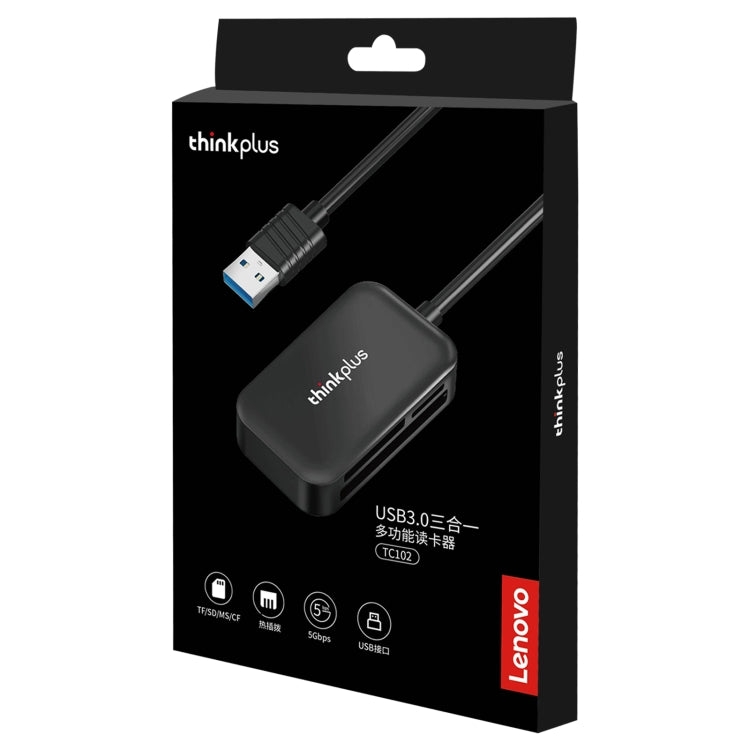 Lecteur de carte multifonction Lenovo thinkplus TC102 USB 3 en 1