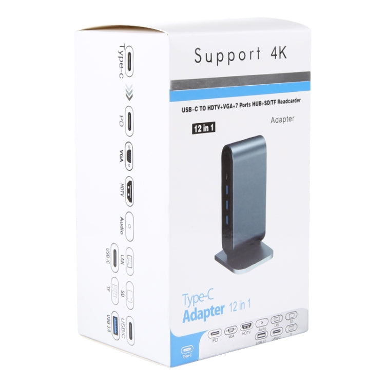 BYL-2201 12 in 1 USB-C / Type-C HUB Adapter, BYL-2201