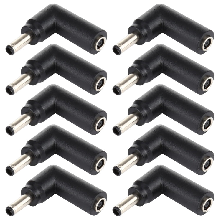10 PCS 4.5 x 3.0mm Female to 4.5 x 3.0mm Male Plug Elbow Adapter Connector, 4.5x3.0mm to 4.5x3.0mm