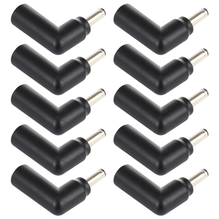10 PCS 4.5 x 3.0mm Female to 4.5 x 3.0mm Male Plug Elbow Adapter Connector, 4.5x3.0mm to 4.5x3.0mm