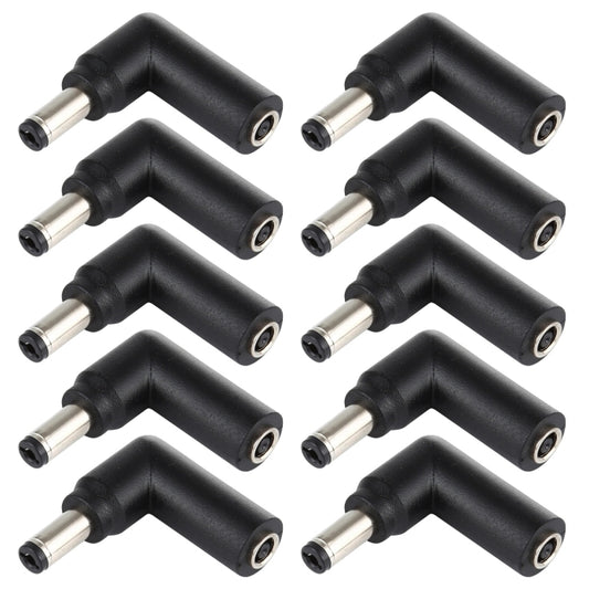 10 PCS 4.5 x 3.0mm Female to 5.5 x 2.1mm Male Plug Elbow Adapter Connector, 4.5x3.0mm to 5.5x2.1mm