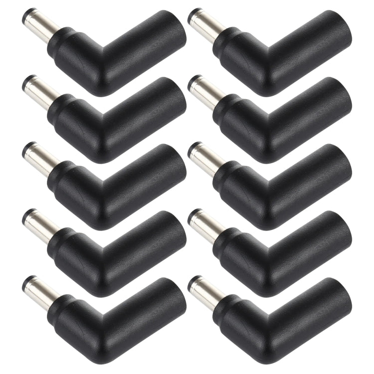 10 PCS 4.5 x 3.0mm Female to 5.5 x 2.1mm Male Plug Elbow Adapter Connector, 4.5x3.0mm to 5.5x2.1mm