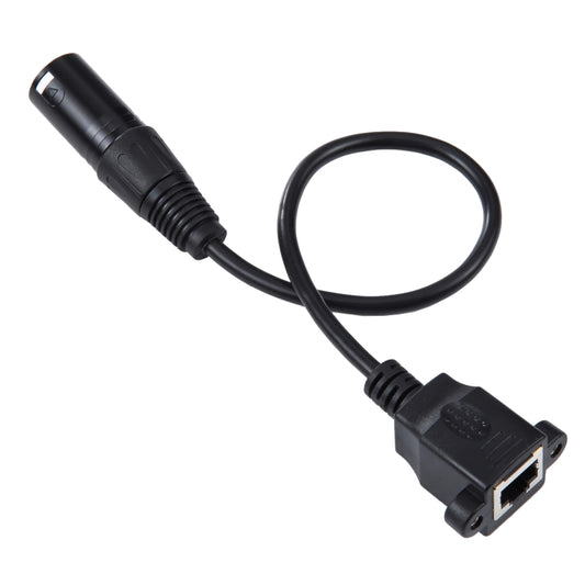 3-pin XLR Male to RJ45 Female Ethernet LAN Network Extension Cable, Cable Length: 30cm, 3-pin XLR Male to RJ45 Female
