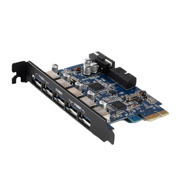 ORICO PVU3-5O2I USB3.0 * 5 + 20Pin Slot * 1 PCI Express Card for Desktop, 5Gbps Superspeed Data Transmission, 5 Ports USB3.0