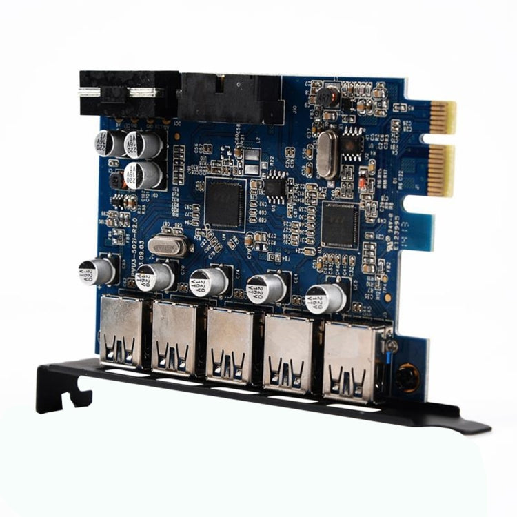 ORICO PVU3-5O2I USB3.0 * 5 + 20Pin Slot * 1 PCI Express Card for Desktop, 5Gbps Superspeed Data Transmission, 5 Ports USB3.0