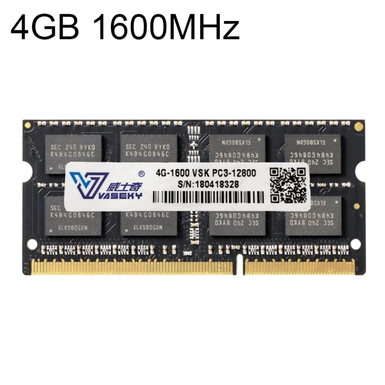 Vaseky 4GB 1600MHz PC3-12800 DDR3 PC Memory RAM Module for Laptop, 4GB 1600MHz