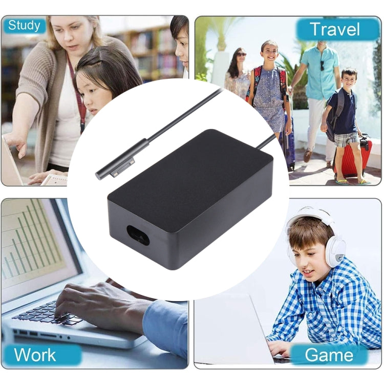 For Microsoft Surface Pro 7 / 7 Plus / 8 / 9 / X & Laptop 3 / 4 / 5 65W Laptop Power Adapter, EU Plug, UK Plug, US Plug