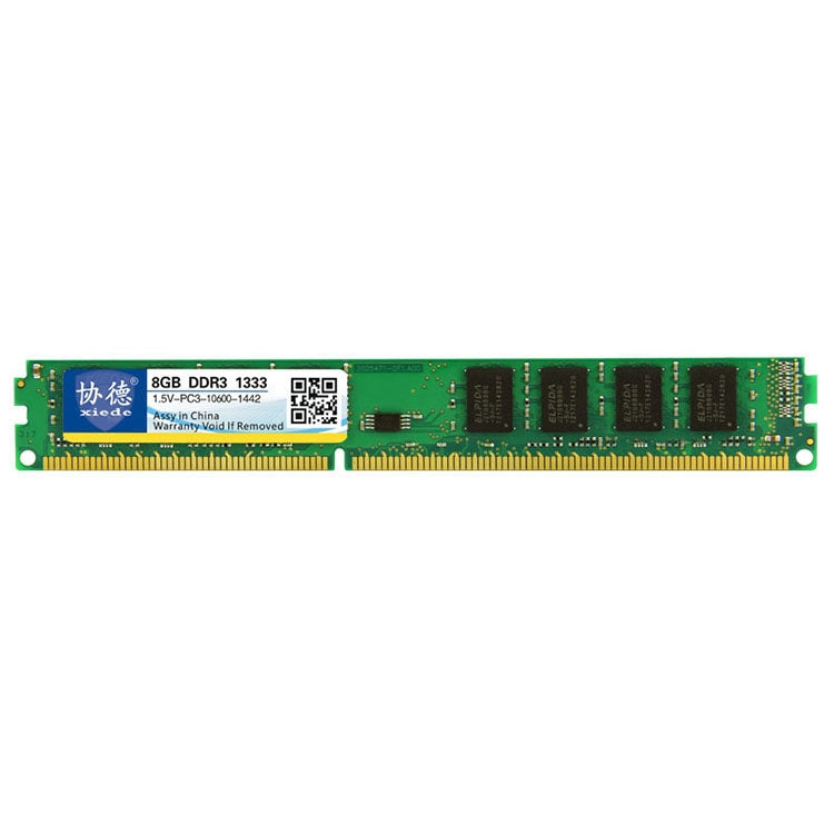 XIEDE X032 DDR3 1333MHz 8GB 1.5V General Full Compatibility Memory RAM Module for Desktop PC, 1333MHz 8GB 1.5V General Full Compatibility
